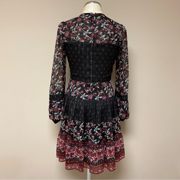 Michael Kors Long-Sleeve Tiered Dress - Picture 3 of 5